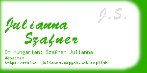 julianna szafner business card